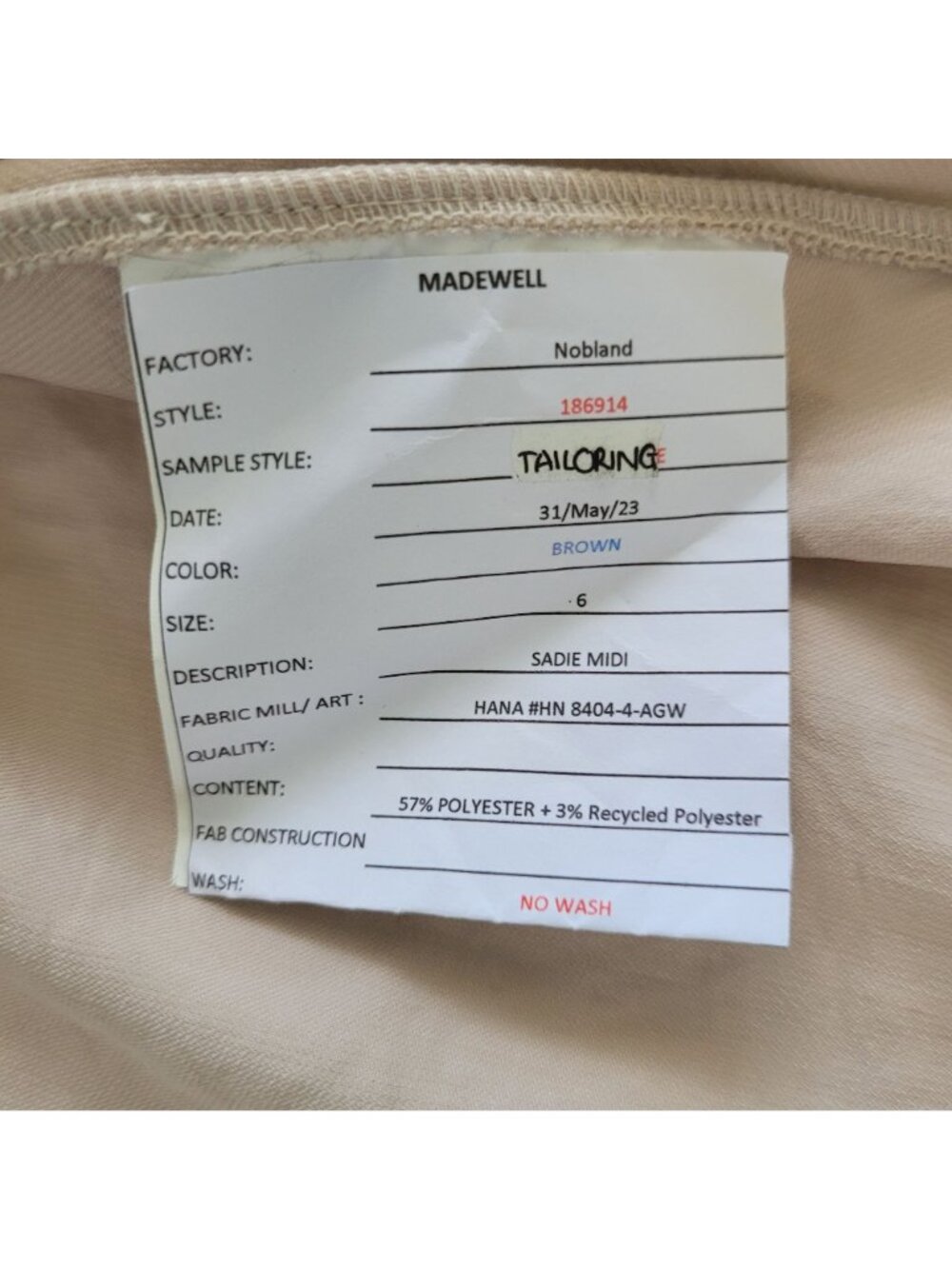 Madewell Sadie Midi Slip Dress Womens Size 6 Beige Sleeveless Strappy Cross Back - Picture 8 of 9